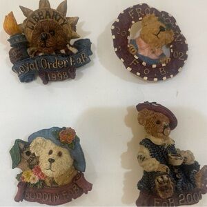 Lot Of 4 Boyds Bears & Friends Bearware Collection Pin/Brooch VTG